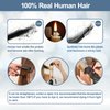Tape in Hair Extensions Human Hair 100% Remy Hair 20pcs 50g/Pack Straight Seamless Invisible Skin Weft Extensions Easy to Apply and Style (#1B Natural Black, 10 Inch)