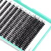 Bodermincer Black/Colored Cluster Lashes 240pcs 20D/40D DIY Eyelash Extension D Curl Long Individual Lashes Mixed Tray Faux Mink Lash Clusters Extensions 8-22mm (40D 8-10-12-14-16mm MIX)