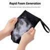 Travel Soap Saver Bag 3 Pcs Soap Pocket Exfoliating Soap Saver Pouch Rough Mesh Bar Soap Bags for Shower, Body Foam Scrubber Exfoliating Shower Sponge - Black
