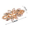 Sankuwen Floral Rhinestone Hairpin Luxury Crystal Flower Hair Barrette Clip (Champagne)