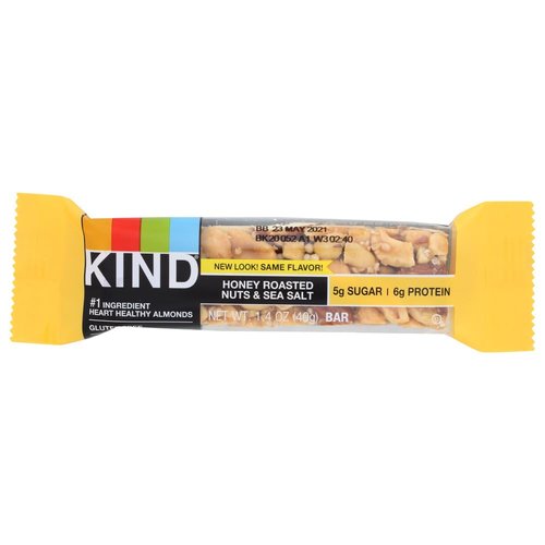 KIND Nuts & Spices wjwcp Bars - Honey Roasted Nuts/Sea Salt - 8 Count