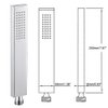 Ownace Square Solid Brass Chrome Hand Held Shower Head With Wall Connector and Hose Set