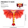 D.Q.Z 6 Pcs Dinosaur-Dragon-Wings-Costumes and Masks for Kids Dinosaur Party, Halloween Girls Boys' Dress Up Capes for Dino Birthday Party Favors