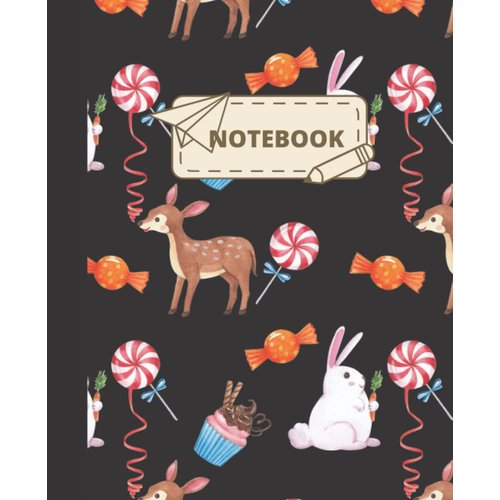 Animal Notebook: Composition Notebook College Ruled | Cartoon Happy Animals Pattern Watercolor | Wide Ruled Paper Notebook Journal | 7.5 x 9.25 inches ... | Back to School College and Writing Notes