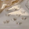 10Pcs White Transparent Mini Butterfly Hair Clips - Cute Small Claws, Hairpins and Headdress Accessories