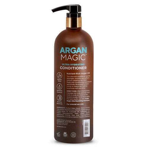 Argan Magic Ultra Hydrating Conditioner | Repairs and Protects Hair | Improves Hair Health | Safe for Color and Chemically Treated Hair | Made in USA, Paraben Free (32 oz)
