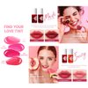 Pakivs 4 Colors Lip Tint Stain Set,Mini Water Lipstick,Korean Lip Gloss Moisturizing Natural,Long Lasting Waterproof,Multi-Use Lip and Cheek Tint(Apple& Strawberry& Watermelon& Cherry)