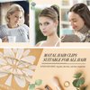 KANPRINCESS 2Pcs 2.4 inch Metal Hair Pins Set For Women Girls Valentines Styling Hairpins Decorative Hair Clips Accessories Bridal Fashion Bobby Pins For Ladies Wedding, Daily Wearing (Metal)