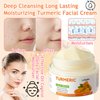 LJYBoBin Hydrating Turmeric Face Cream,Deep Cleansing Long Lasting Moisturizing Turmeric Facial Cream,Daily Non-sticky Face Moisturizer for Face & Body
