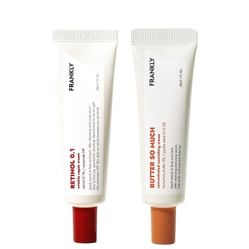 FRANKLY Skin Repair Duo: Retinol 0.1 Cream & Butter So Much Cream | Anti-Aging & Skin Turnover | Deep Moisturization | Vegan Butter, Jojoba Oil | Vegan & Curelty-Free | 2 fl.oz.