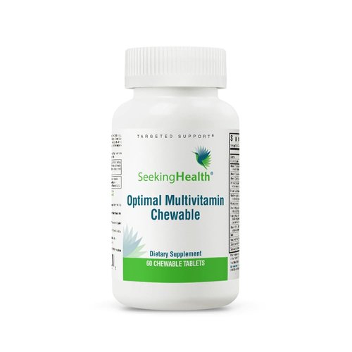Seeking Health Optimal Multivitamin Chewable - Immune Support Supplement with L-5-MTHF, Vitamin B12 & Vitamin D3 - Multivitamin with Antioxidant Ingredients for Energy Production Support - 60 Tablets