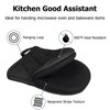 Oven Mitts and Pot Holders Set, Pack of 4, Heat Resistant Silicone Kitchen Mini Oven Mittens for 500 Degrees, Mini Oven Gloves and Hot Pads for Baking Grilling Barbecue Microwave Machine Washable