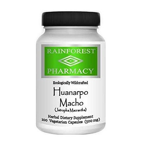 Rainforest Pharmacy Huanarpo Macho Capsules 500mg | 100% Natural Herbal Supplement for Male Vitality, Stamina & Energy | 100 Vegetarian Capsules | Wildcrafted Huanarpo Macho Herb
