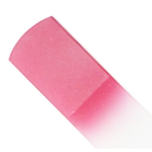 Genuine Czech Coral Pink Crystal Glass 6 1/4 inch Spa Bar Slab Foot File