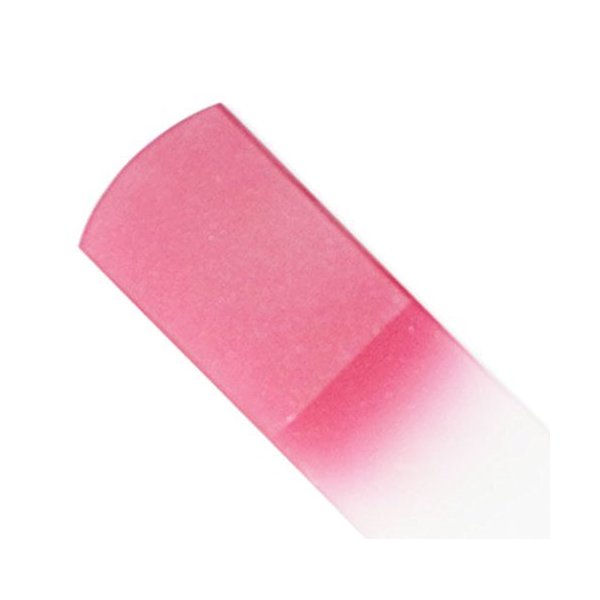 Genuine Czech Coral Pink Crystal Glass 6 1/4 inch Spa Bar Slab Foot File