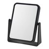 Danielle Creations 6.75-Inch Magnifying Vanity Makeup Mirror Rectangular Soft Touch Finish with 7X Magnification and 360 Swivel, Black