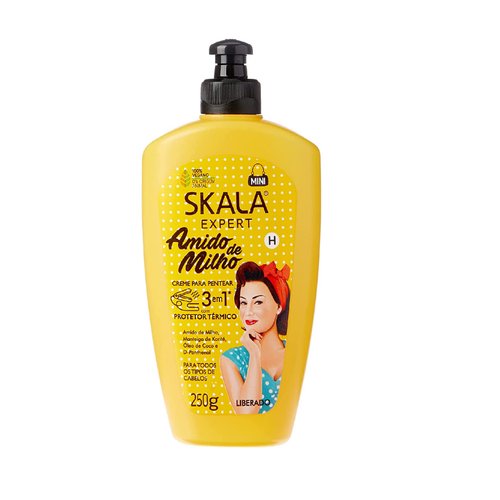 SKALA - Linha Expert - Creme Para Pentear 3 em 1 Amido de Milho 250 Gr - (Expert Collection - Corn Starch 3 in 1 Combing Cream Net 8.81 Oz)