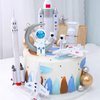 ONEST 14 Pieces Miniature Astronaut and Rocket Figurines Mini Spaceman Playset Resin Astronaut Decoration for Cake Toppers Home Decoration Office Desktop