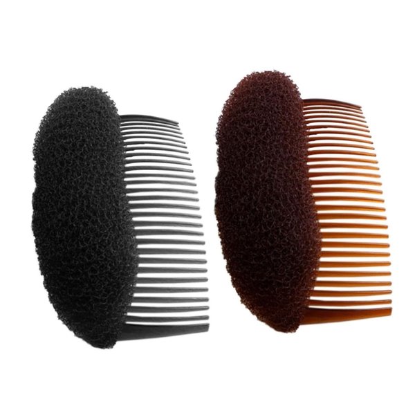 2Pcs Women's Hair Styling Soft Accessories,Soft Sponge Foam Hair Inserts,Bump Up Pads,Clip Bun Maker and Hair Comb Braid Tool for Women Lady,Clips and Barrettes