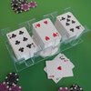 DNB Revolving Playing Card Tray - 9 Deck Plastic Rotating Canasta Card Holder