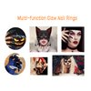 10 Pcs Halloween Costume Claws Fake Nails Ring Set, Bestga Gothic Punk 3 Sizes Crystal Full Finger Rings Paved Paw Bend Fingertip Fingernail Claw Girls Women Men Ring False Easy Long Nails (Black)