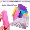 Nail Files and Buffers (24 Pack), Nail Buffer Block Nail File Set for Acrylic and Natural Nails, Professional Manicure Tool 4 Sides 100/120/180 Grit Emery Board Sponge Buffing Buffers Blocks Gray