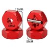 RZXYLRC 5mm Wheel Hex Drive Hub Adaptor with Pins for WLtoys 1/14 144001 RC Car Upgrade Parts (red)