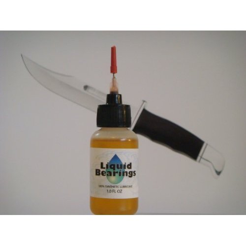 Liquid Bearings, 100%-Synthetic Oil for Any Folding or Fixed-Blade Knife, Superior Lubrication and Rust Prevention for Knives!!
