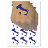 Italy Country Solid Temporary Tattoo Water Resistant Fake Body Art Set Collection - 15 2" Tattoos (1 Sheet)