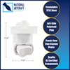 National Artcraft® White Plug-in Night Light with Manual On/Off Switch and Plastic Shade Clip - UL Certified - Perfect for Hallway, Bathroom, Bedroom and Nursery (Pkg/1)