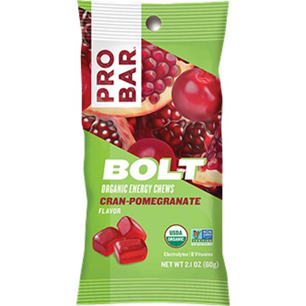 Probar Bolt Organic Energy Chews - Cran Pomegranate Flavor Pack of 12