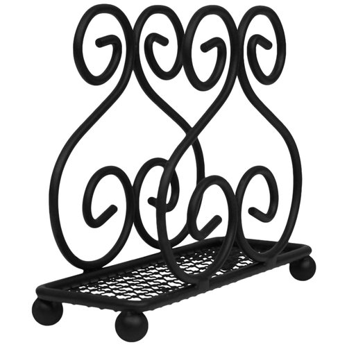 Blue Donuts Scroll Collection Napkin Holder – Napkin Holders for Tables, Farmhouse Napkins Holder, Dining Table Napkin Holders for Kitchen, Black