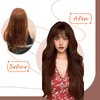 Sunny Tape in Hair Extensions Auburn Human Hair Tape ins Extensions Auburn Red Tape in Extensions Human Hair Adhesive Pu Tape Hair Extensions Long Straight 50g 20pcs 24inch