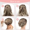 Amabro 6 Pcs Metal Hair Fork Clip, U Shape 4 Prong Updo French Styling Side Twist Pins, Hair Buns Accessories for Women Formal Casual Occasions Daily Wear Weddings Parties Banquets