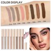 BIOKUSY 8 Pack Matte Liquid Eyeshadow Set, Brown & Taupe Matte Neutral Tones, Cream To Powder Finish, Nude Blendable Waterproof Base Eye Shadow Set for Women(Nude)