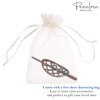 Parcelona French Criss Cross Pattern Tortoise Shell Brown Cellulose Acetate Made in France Chignon Bun Cover Ponytail Holder Hair Slider Pin Thru Updo with Stick for Women and Girls