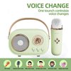 Mini Karaoke Machine for Kids with 2 Wireless Microphones Portable Kids Microphone, Karaoke Microphone for Kids Age 5, 6, 7, 8, 9, 10,11+Years (Green)