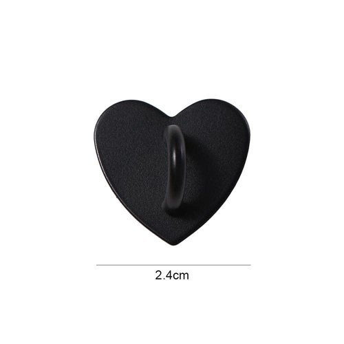 Kopida 12 Pcs Phone Charm Hook Colorful Phone Finger Grip Heart Shaped Phone Case Hooks Self-Adhesive Phone Wristband Clasps Hooks