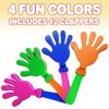 ArtCreativity Hand Clappers Noisemakers - Pack of 12-7.5 Inch Assorted Plastic Noisemakers for Sports, Parties, and Concerts - Great Birthday Party Favors and Goodie Bag Fillers for Boys and Girls