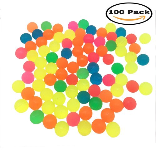 Mydio 100 Pack Bouncy Balls,Assorted Color,Solid Color High Bouncing Balls for Kids Playtime and Prize