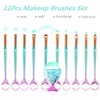 Makeup Brush Set 11Pcs Eye Makeup Brushes, Eyeshadow Concealer Eyeliner Brow Blending Brush Tool
