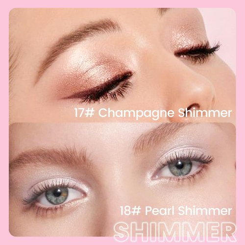 Kaely 2Pcs Cream Eye Shadow Brightener Sticks Set for Eyes Waterproof, Champagne Shimmer & Pearl Shimmer Cream Eyeshadow Applicator Stick Long Lasting Pigmented Eye Makeup sombras en crema para ojos