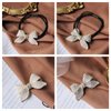 Xiwstar Hair Accessories Set: Pearl Rhinestone Bowknot Hair Ties and Duckbill Hair Clips for Women and Girls