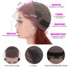 Lace Front Wigs for Black Women Human Hair Reddish Brown Body Wave Wigs 13X4 HD Transparent Lace Front Wig 180% Density Brazilian Virgin 12A Human Hair Wig Pre Plucked with Baby Hair Glueless Wigs 26"