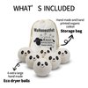 Wool Dryer Balls - Natural Fabric Softener, Reusable, Reduces Clothing Wrinkles and Saves Drying Time. Handmade Fair Trade No Lint Fabric Softener White (Pack of 6)