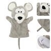 LUOZZY Interesting Hand Puppet Interactive Plush Animal Puppet for Kids Rat Puppet Toy for Storytelling Reading Prop (Gray)