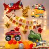 9pcs Transportation Balloons, TACYKIBD Vehicles Aluminum Foil Balloons, Train Ambulance Police Car Fire Truck School Bus Plane Submarine Ship Balloon for Kids Children Birthday Party Decor Supplier