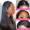 LRSICAL 5x5 HD Transparent Lace Front Wigs Human Hair Pre Plucked with Baby Hair 180% Density Brazilian Straight Human Hair Wigs for Black Women Full and Thick(Straight Wig, 18 Inch)