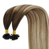 YoungSee U Tip Hair Extensions Human Hair Balayage Dark Brown Ombre Light Brown and Light Blonde U Tips Human Hair Extensions Ombre U Tip Keratin Hair Extensions Human Hair 16In 1G/S 50G