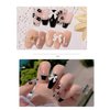 100pcs White Bow Nail Charms - 3D Self-Adhesive Ribbon Bow Nail Accessories Cute Bow Knot Nail Decorations for Acrylic Nails Plastic Nail Art Charms Nail DIY